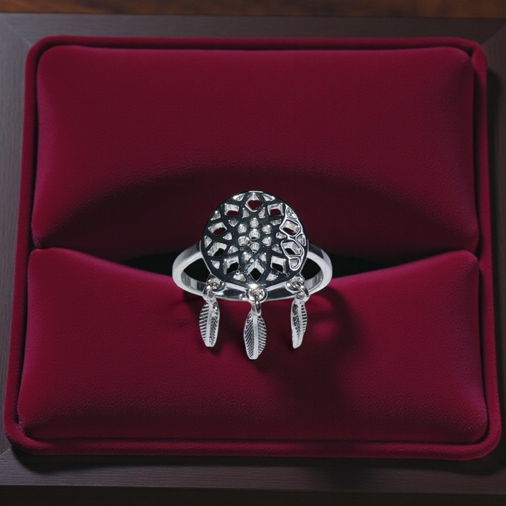 Silver Dreamcatcher Ring